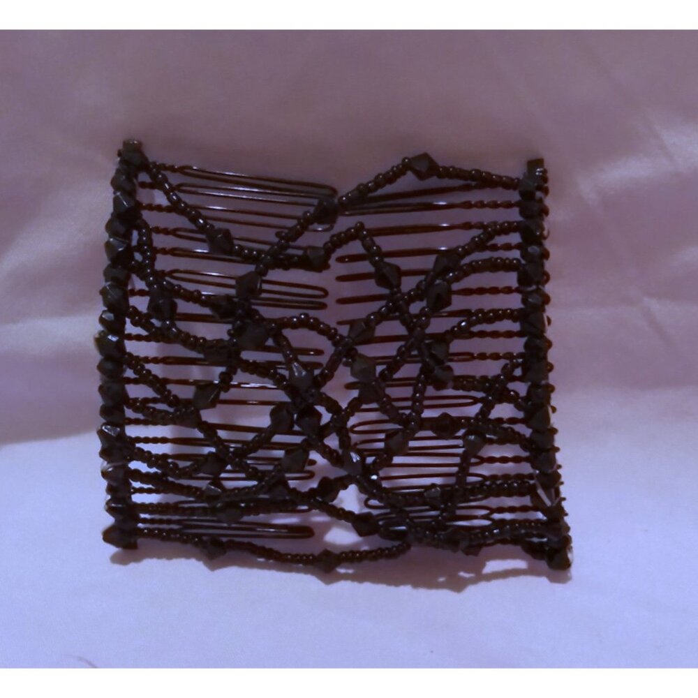 Expandable Black Hair Comb Clips